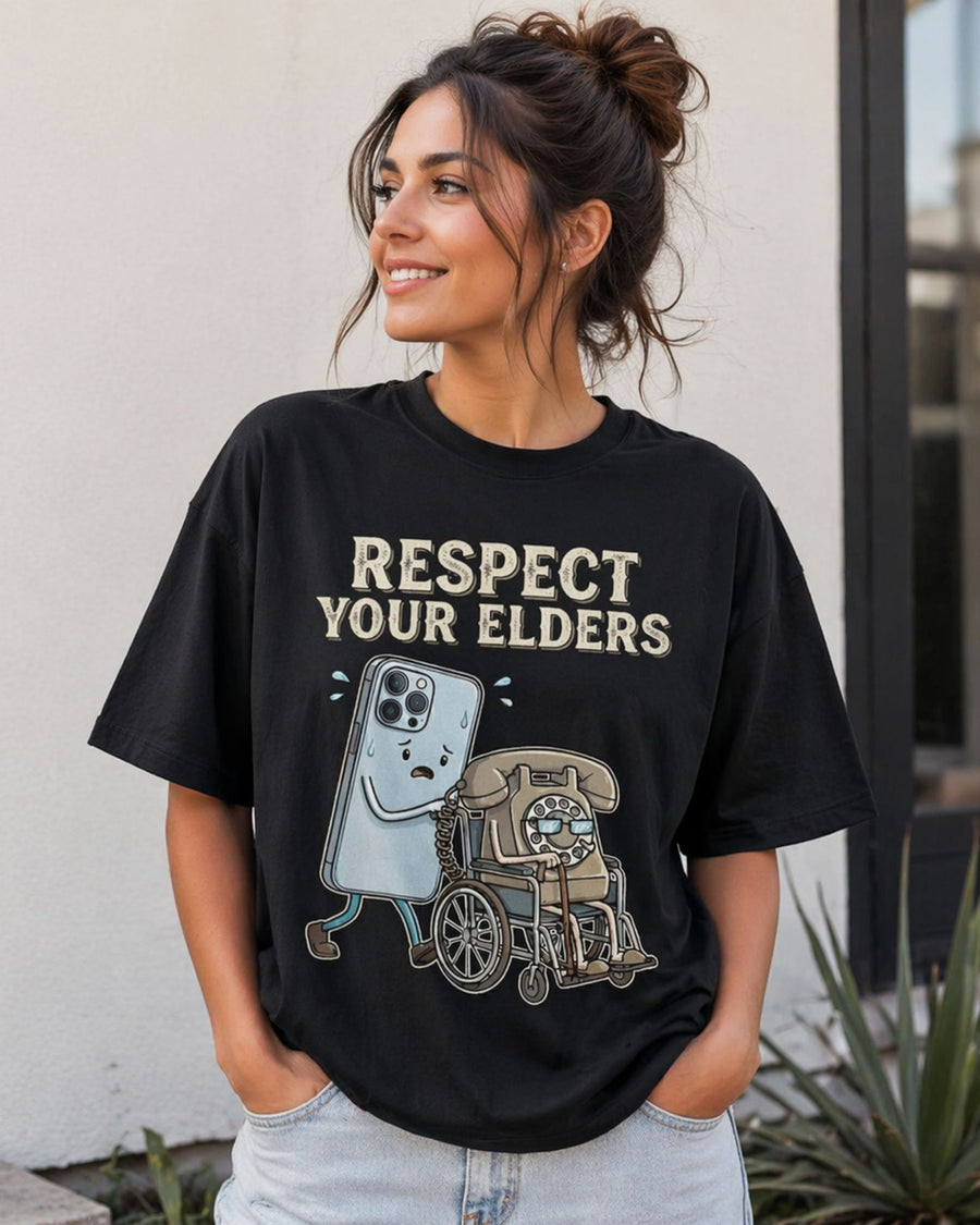Respect Your Elders Funny Graphic Tee