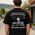 Beaver Valley hometown pride graphic tee black back print male model