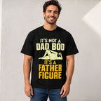 It's Not A Dad Bod Father Figure graphic tee black front model