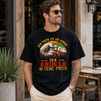 Ser Papa Es Un Honor Abuelo Spanish Father's Day graphic tee black front model