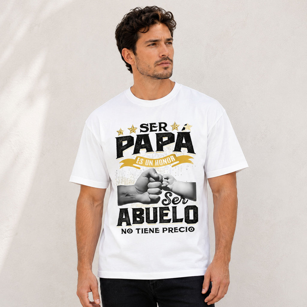 T-shirt graphique Ser Papa Ser Abuelo Fete des Peres
