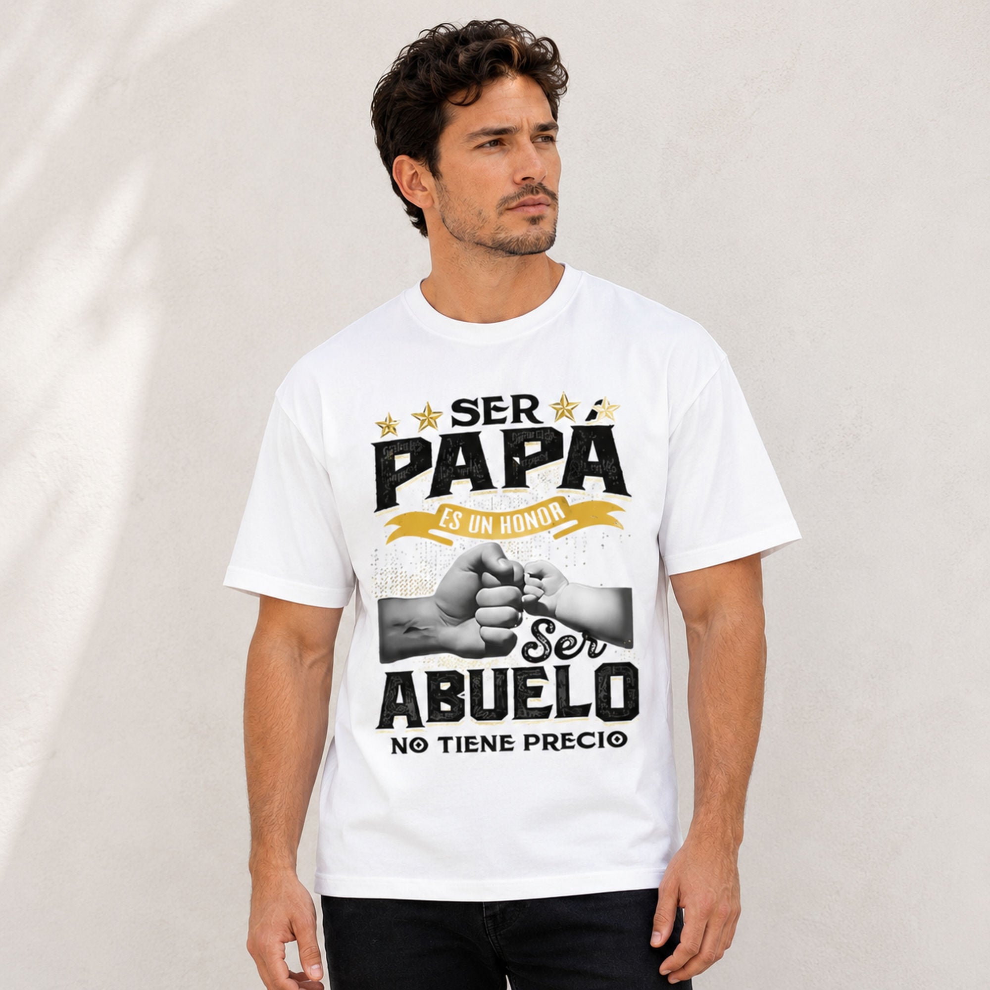 T-shirt graphique Ser Papa Ser Abuelo Fete des Peres