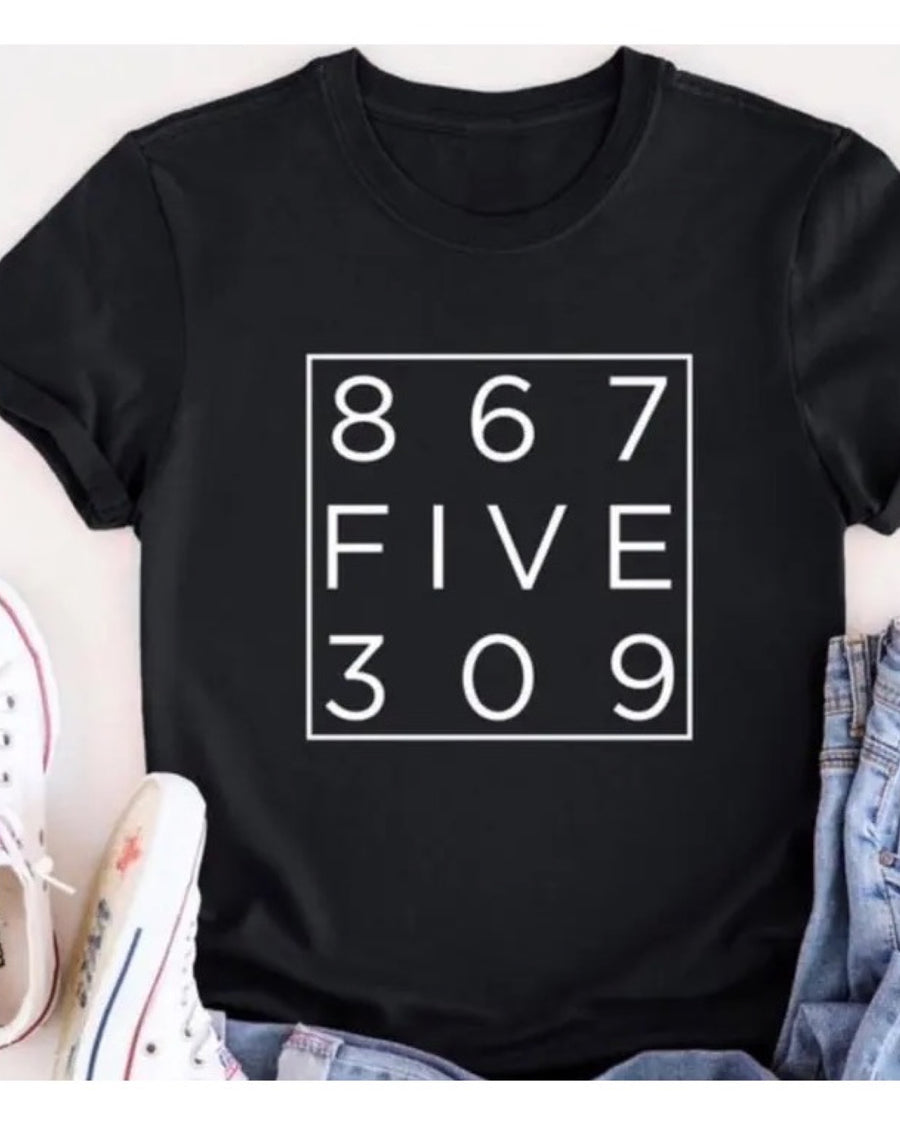 867-5309 Jenny Vintage Musik-Grafik-T-Shirt