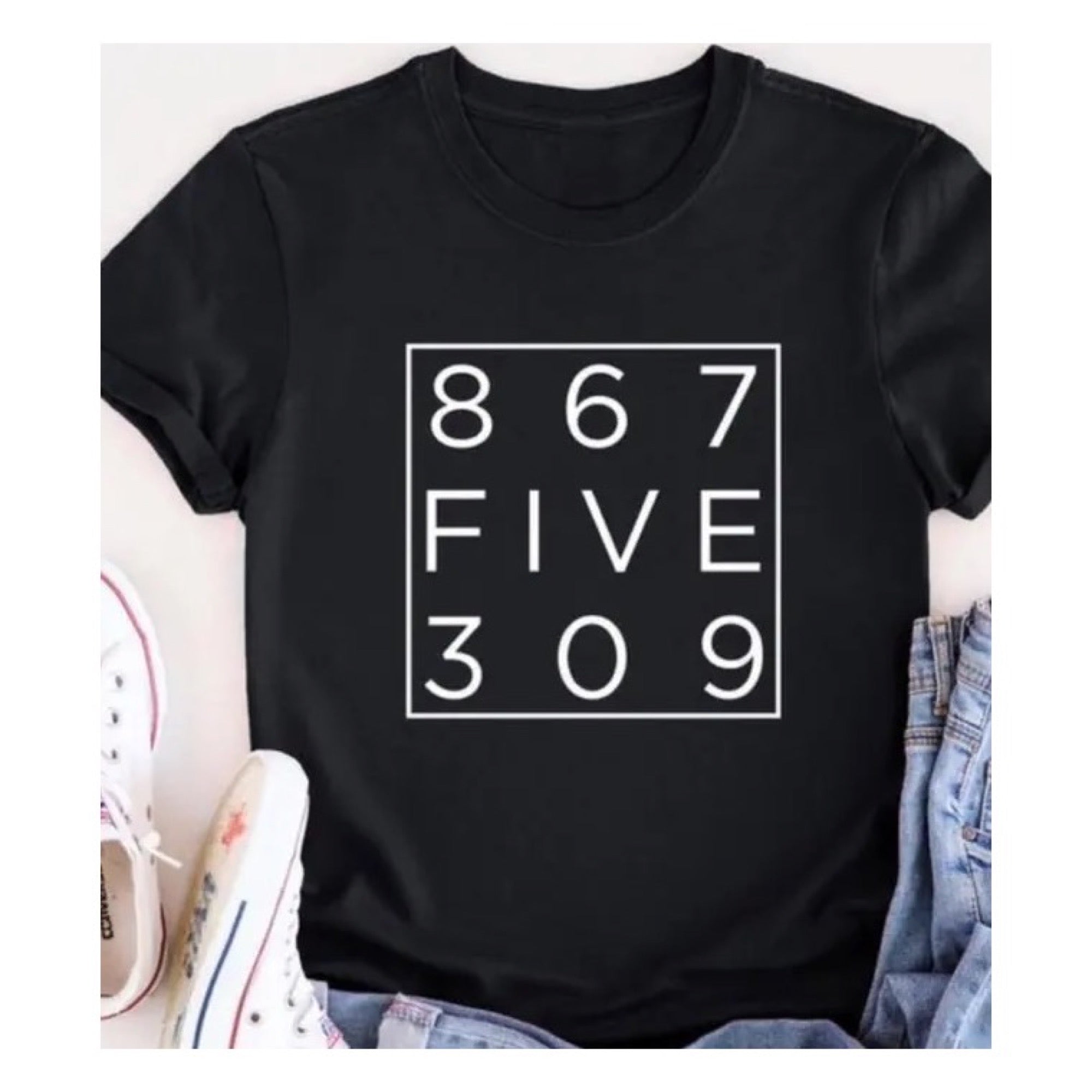 867-5309 Jenny Vintage Music Graphic Tee | 01
