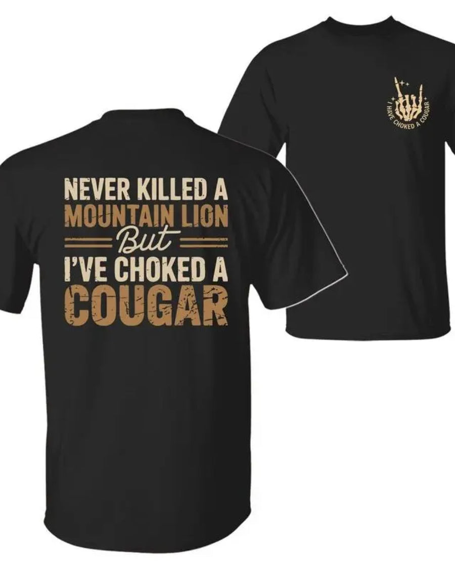 I've Choked A Cougar Witziges Vintage-Grafik-T-Shirt