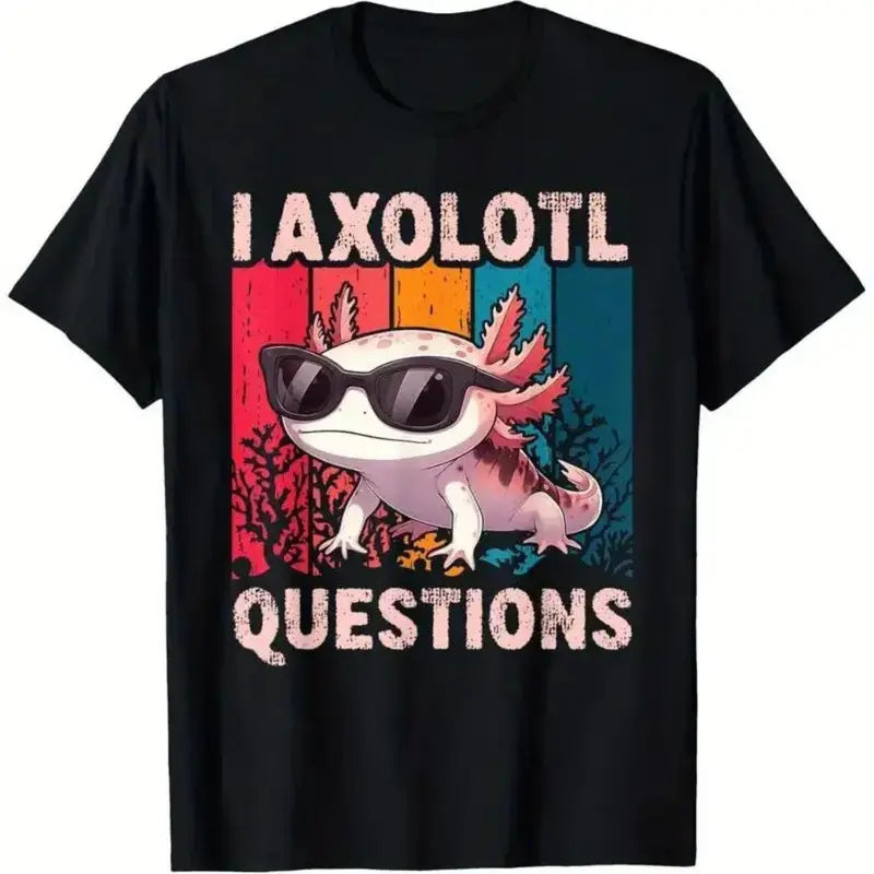 I Axolotl Questions Retro Pun Graphic Tee | 01