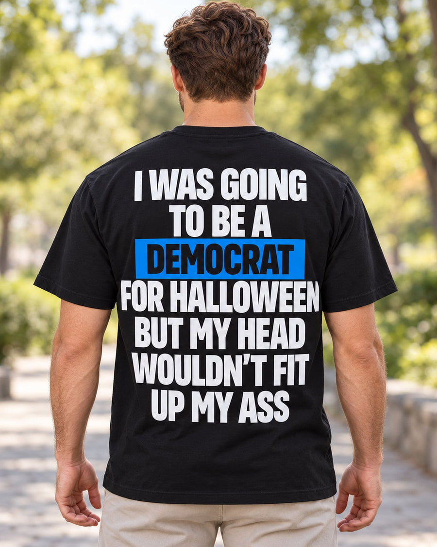 Democrat for Halloween Political Back Print Graphic Tee