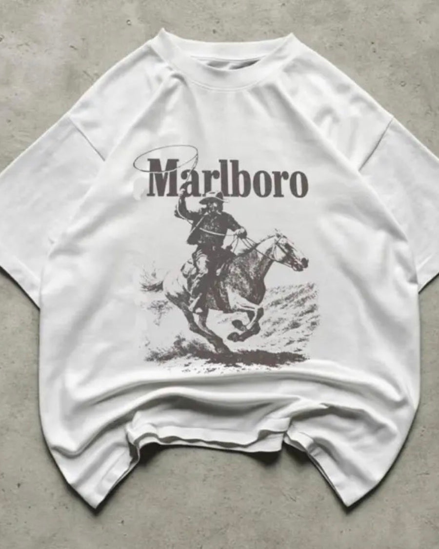 Marlboro Cowboy Heritage Vintage Grafik-T-Shirt