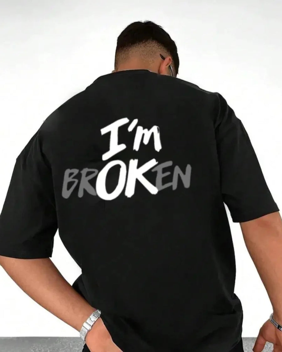 I'm Broken I'm OK Vintage Statement Grafik-T-Shirt