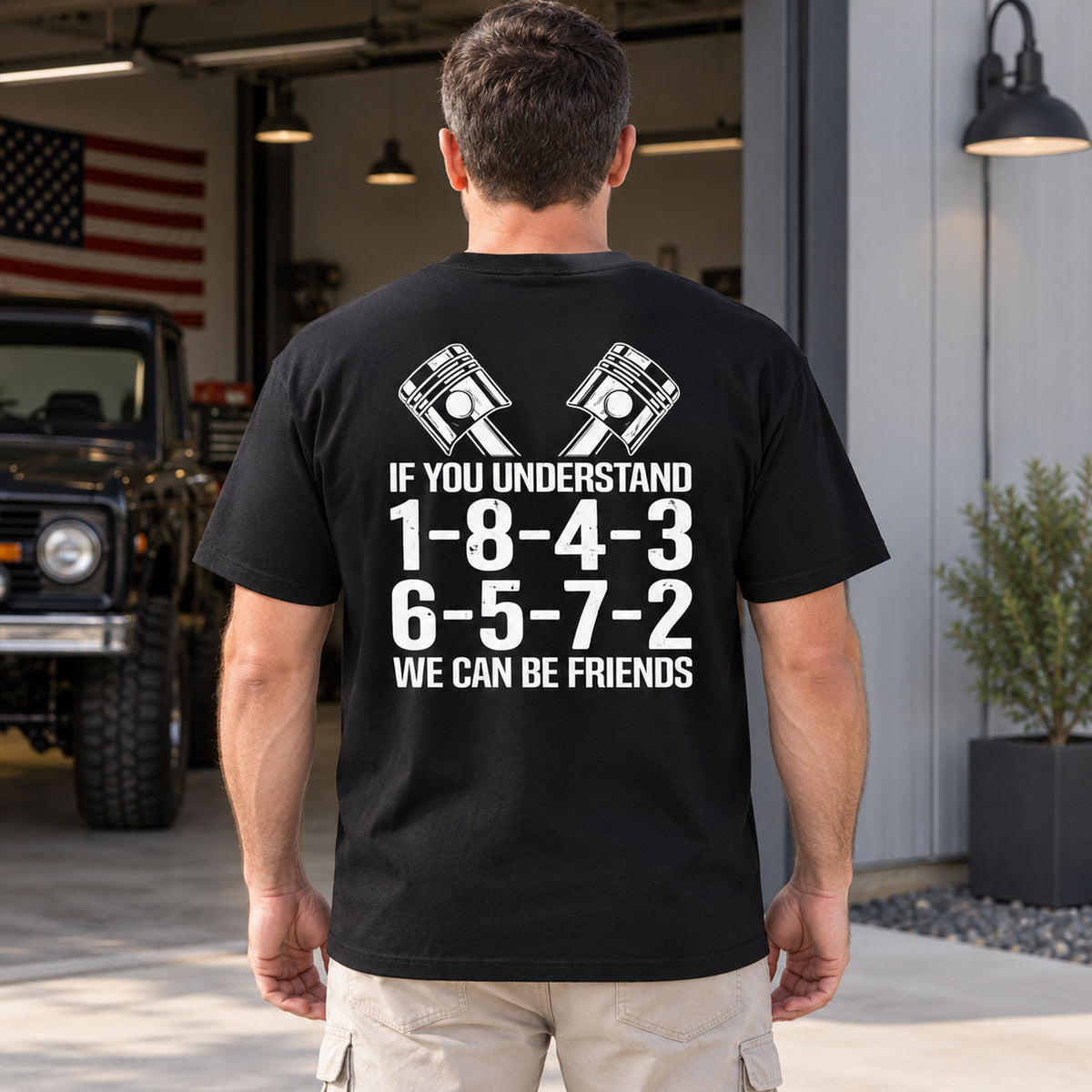 If You Understand 18436572 piston code black T-shirt back adult model photo