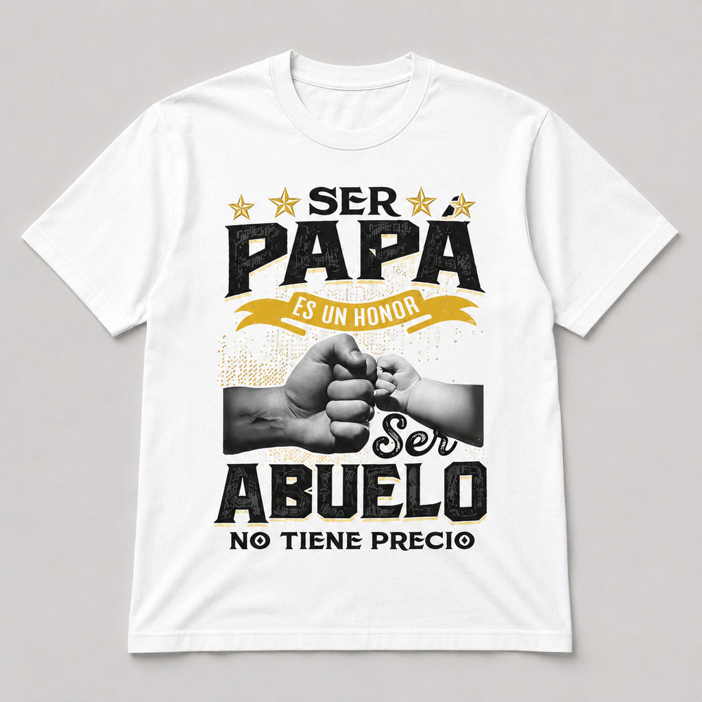 T-shirt graphique Ser Papa Ser Abuelo Fete des Peres