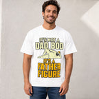 It's Not A Dad Bod Father Figure graphic tee white front model