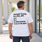 Donald Trump Multiple Choice white T-shirt back adult model lifestyle photo