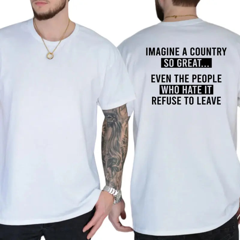 Imagine A Country So Great Patriotic Graphic Tee | 02