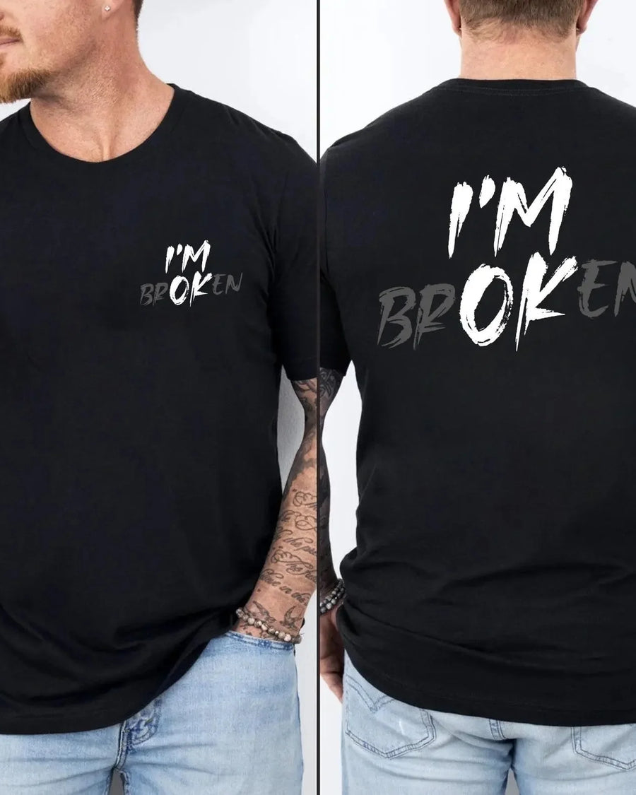 I'm Broken I'm OK Vintage Statement Grafik-T-Shirt