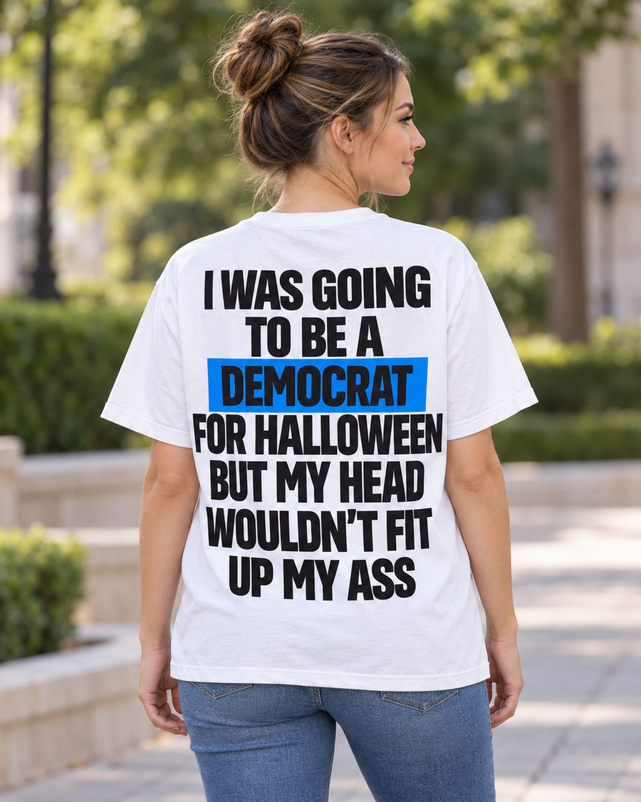 Democrat for Halloween Political Back Print Graphic Tee