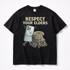 Respect Your Elders Funny Graphic Tee front print product photo 03 | Diya Glow