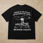Beaver Valley hometown pride graphic tee black back flat lay