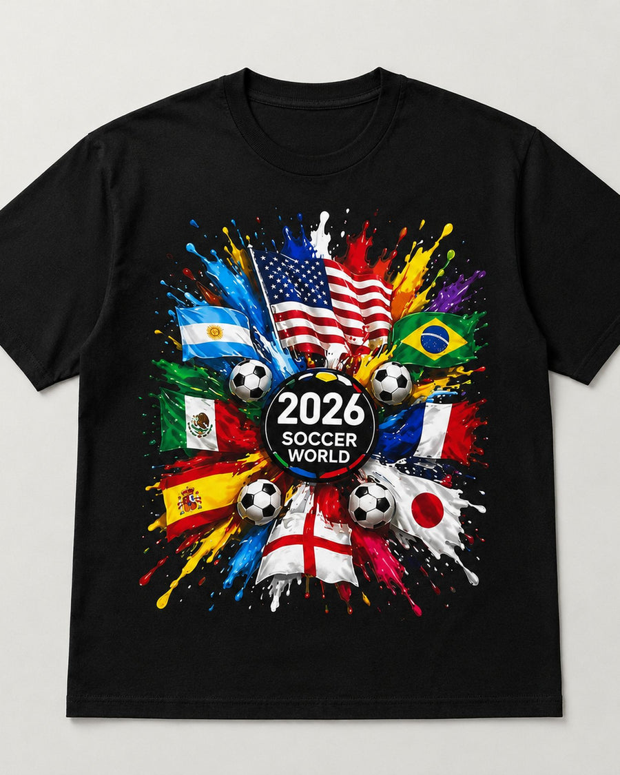 T-shirt graphique fan de soccer 2026 Soccer World