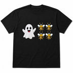 Boo Bees cute Halloween graphic tee black front flat lay