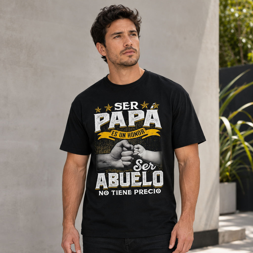 T-shirt graphique Ser Papa Ser Abuelo Fete des Peres