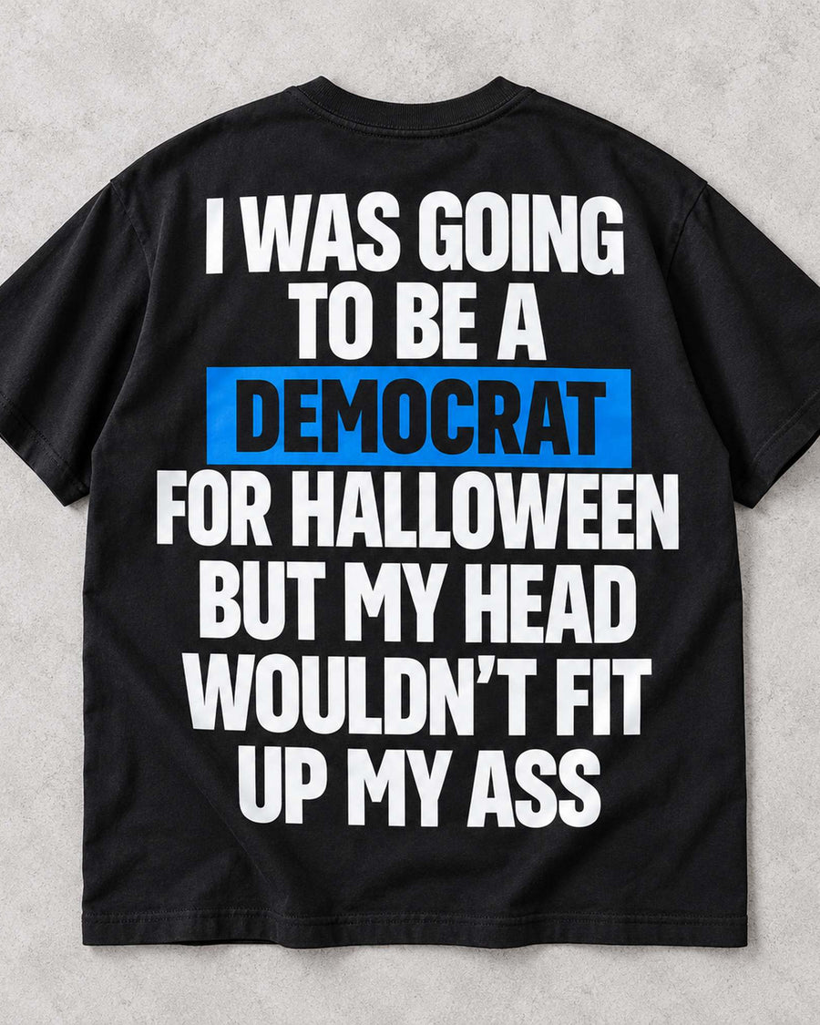 Democrat for Halloween Political Back Print Graphic Tee