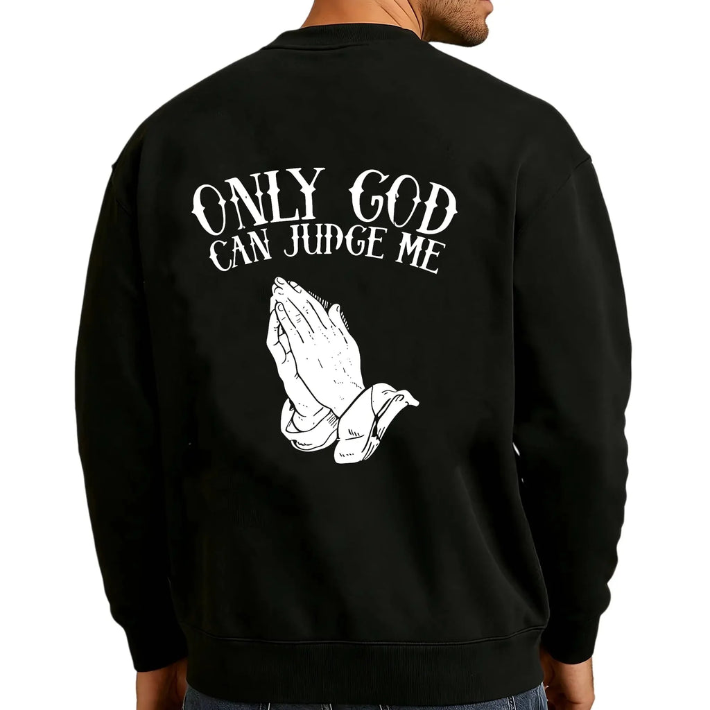 Only God Can Judge Me Oversized Faith Graphic Tee front print product photo 03 | Diya Glow