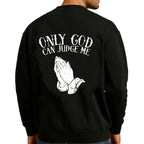 Only God Can Judge Me Oversized Faith Graphic Tee front print product photo 03 | Diya Glow