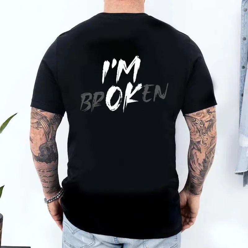 I'm Broken I'm OK Vintage Statement Grafik-T-Shirt