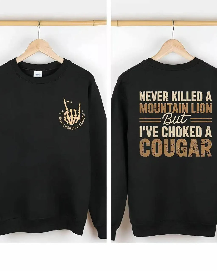 I've Choked A Cougar Witziges Vintage-Grafik-T-Shirt