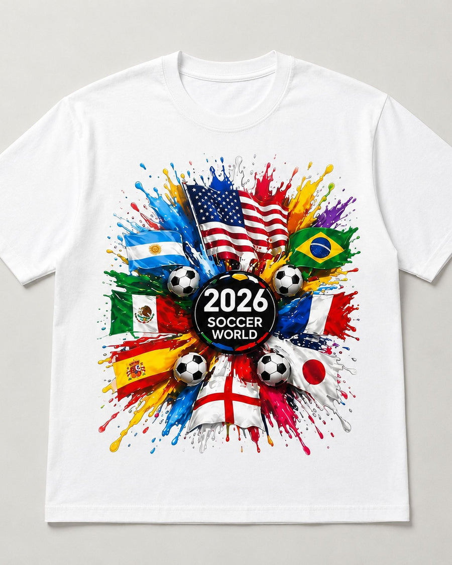 T-shirt graphique fan de soccer 2026 Soccer World