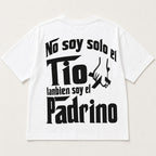 Padrino Pride Spanish graphic tee white true back flat lay