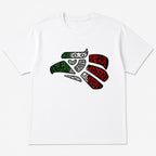Mexican Eagle Heritage graphic tee white front print flat lay
