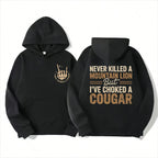 I've Choked A Cougar Vintage Funny Graphic Tee front print product photo 04 | Diya Glow