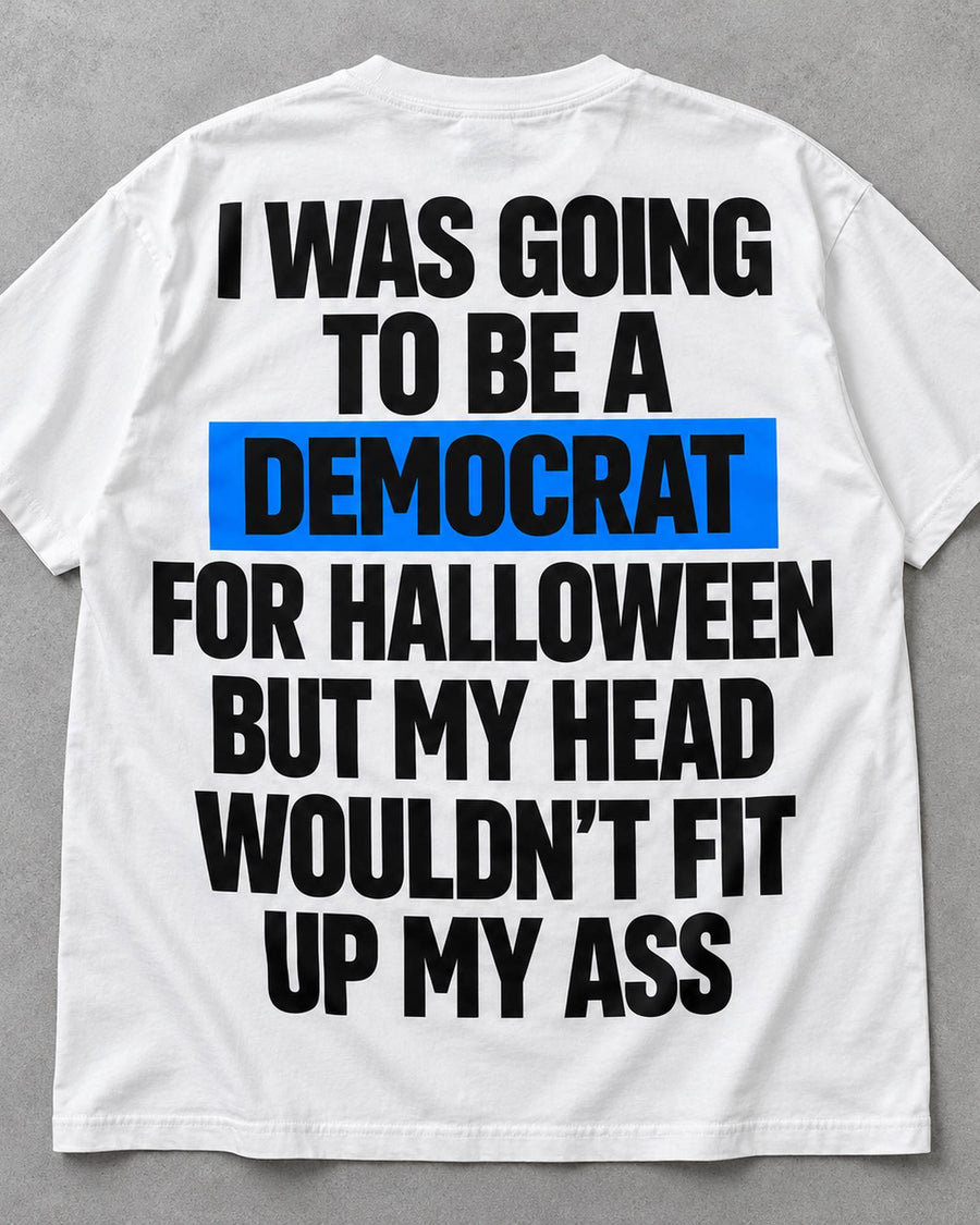 Democrat for Halloween Political Back Print Graphic Tee