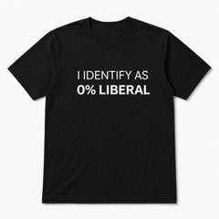 0 percent Liberal black graphic tee