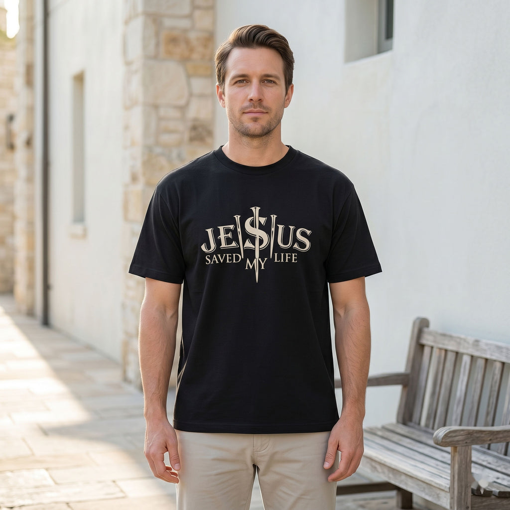 Jesus Saved My Life Faith Graphic Tee | 01