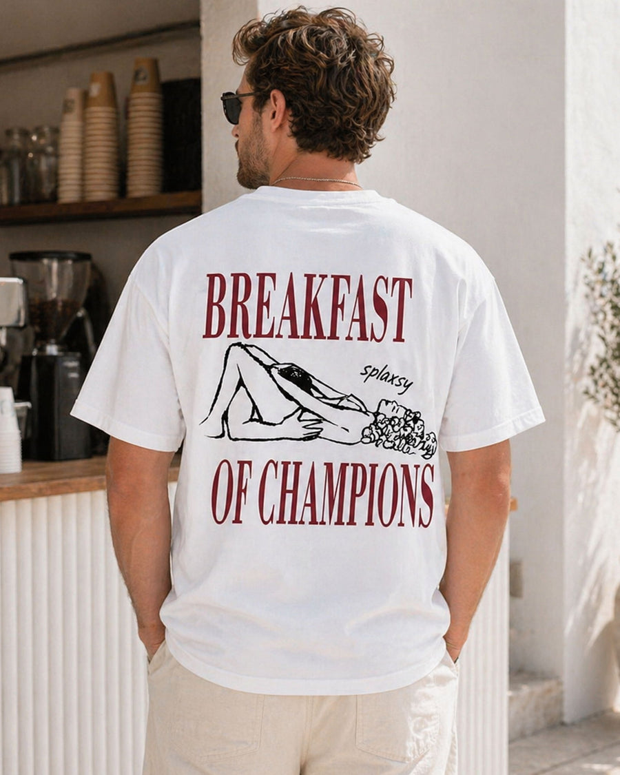 Breakfast Of Champions Lustiges Grafik-T-Shirt