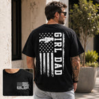 Girl Dad Patriotic Graphic Tee front print product photo 01 | Diya Glow