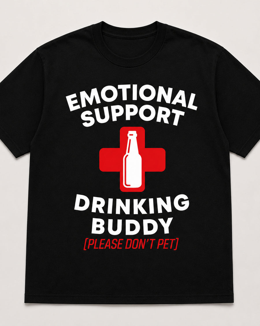 T-shirt Graphique Emotional Support Drinking Buddy