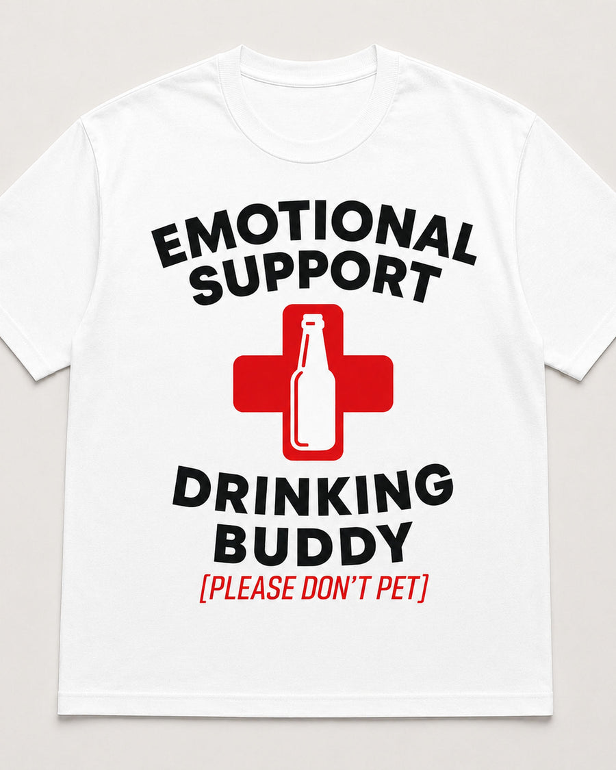T-shirt Graphique Emotional Support Drinking Buddy