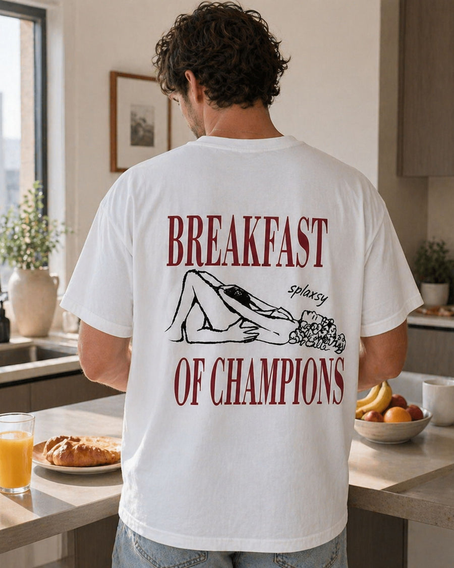 Breakfast Of Champions Lustiges Grafik-T-Shirt