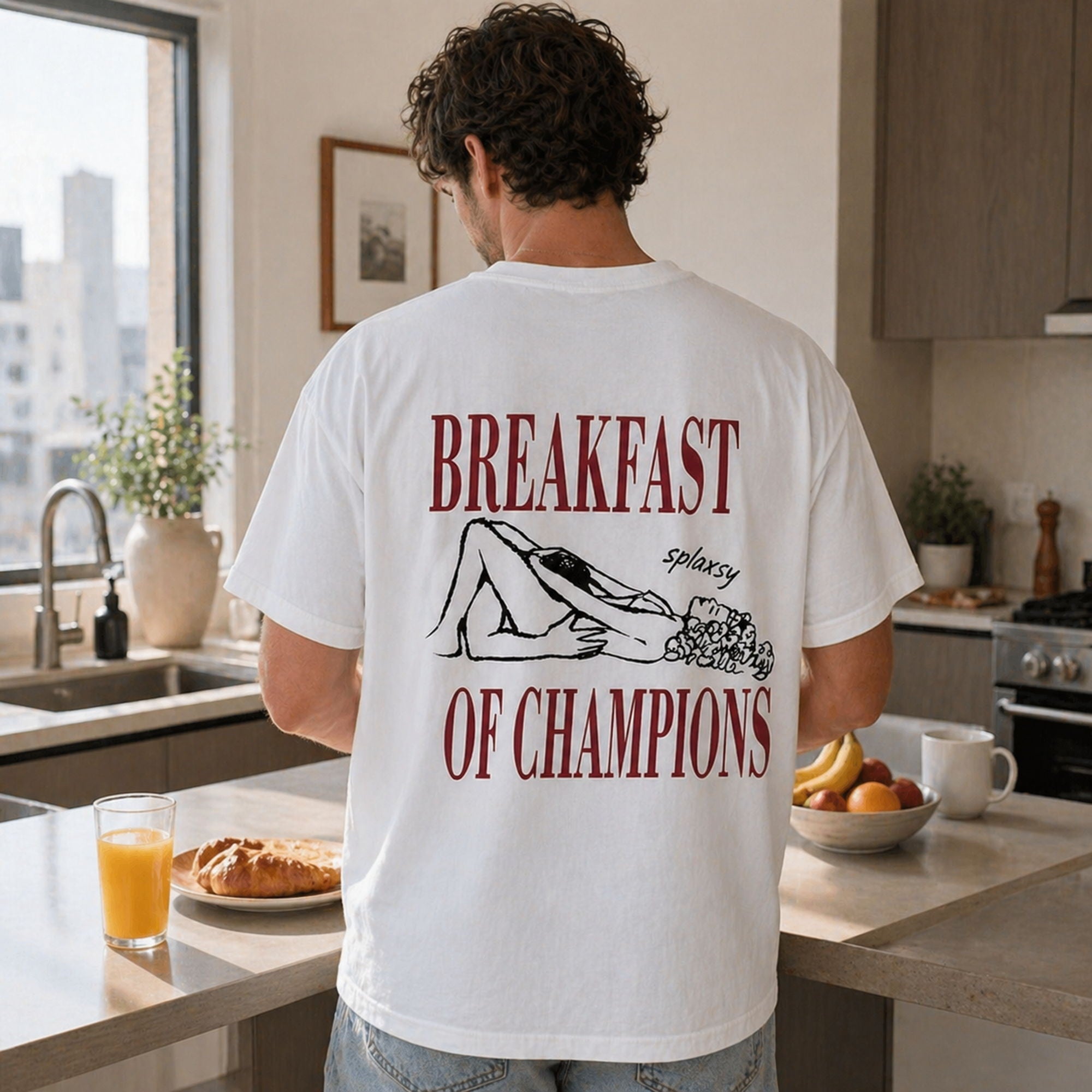 Breakfast Of Champions Funny Graphic Tee | 03