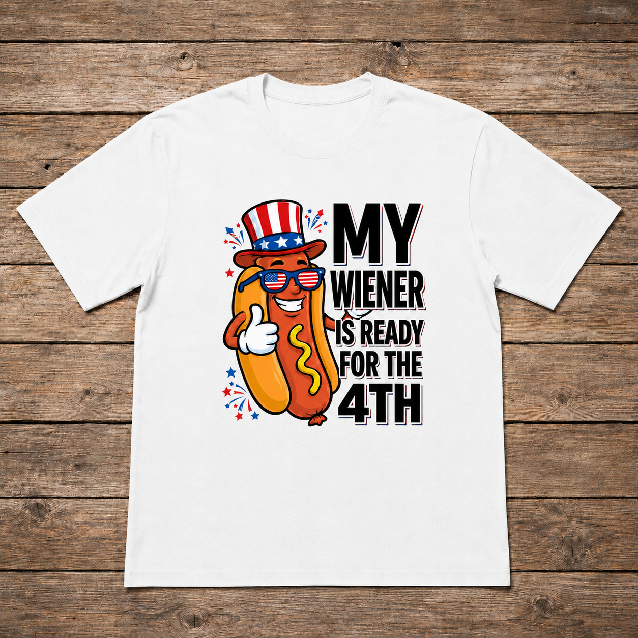 My Wiener Is Ready For The 4th Lustiges Hot Dog Shirt