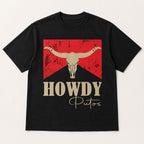 Howdy Putos Western Funny Graphic Tee front print product photo 05 | Diya Glow