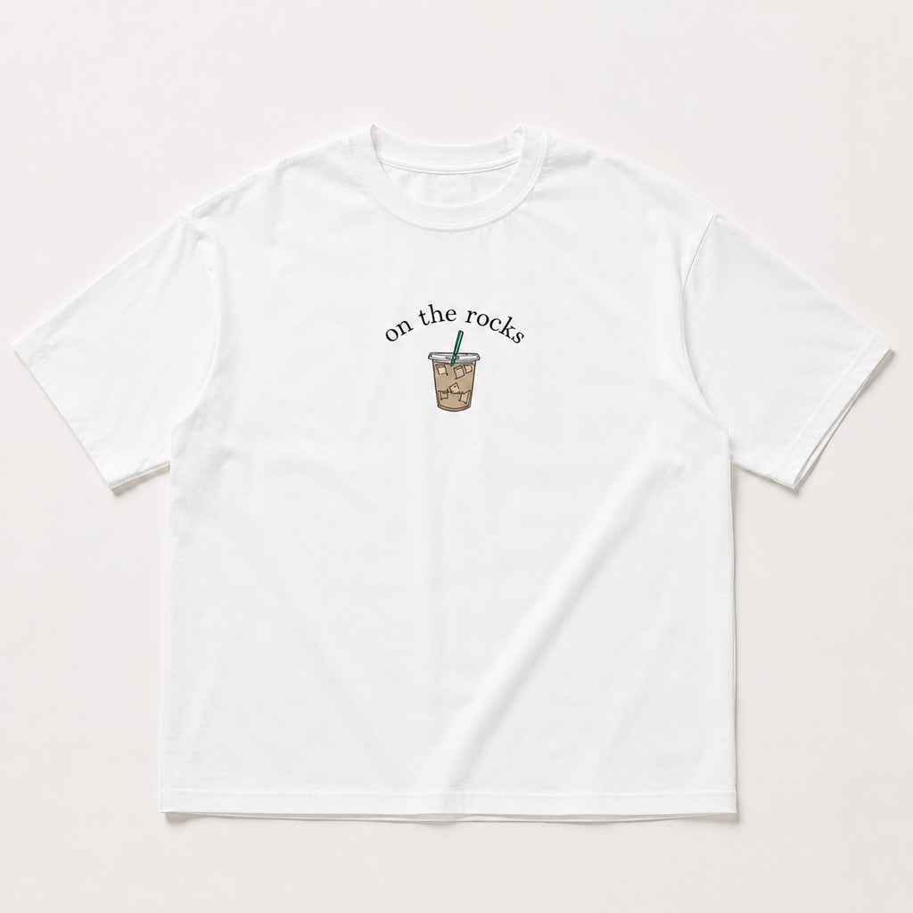 On The Rocks Coffee Graphic Tee front print product photo 05 | Diya Glow