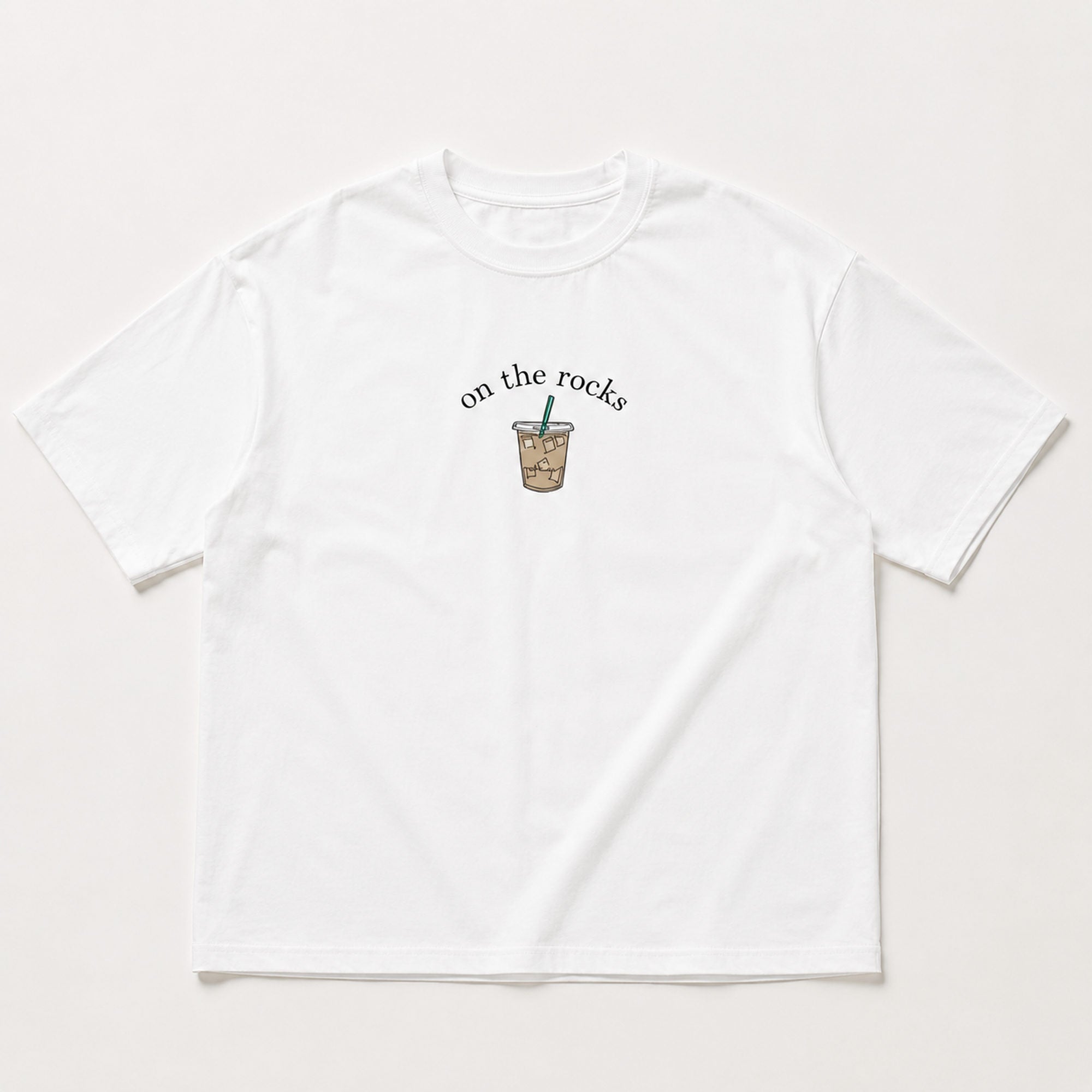 On The Rocks Coffee Graphic Tee front print product photo 05 | Diya Glow