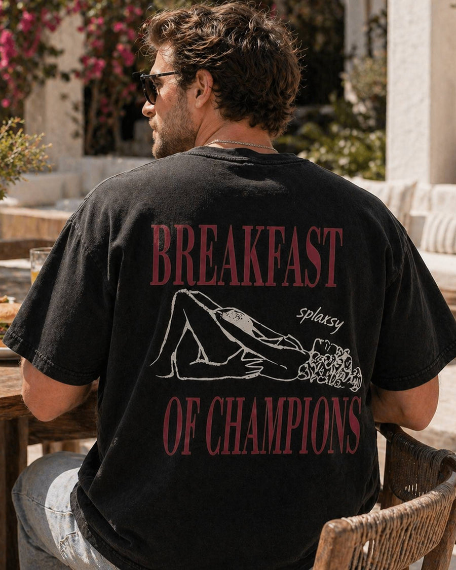 Breakfast Of Champions Lustiges Grafik-T-Shirt