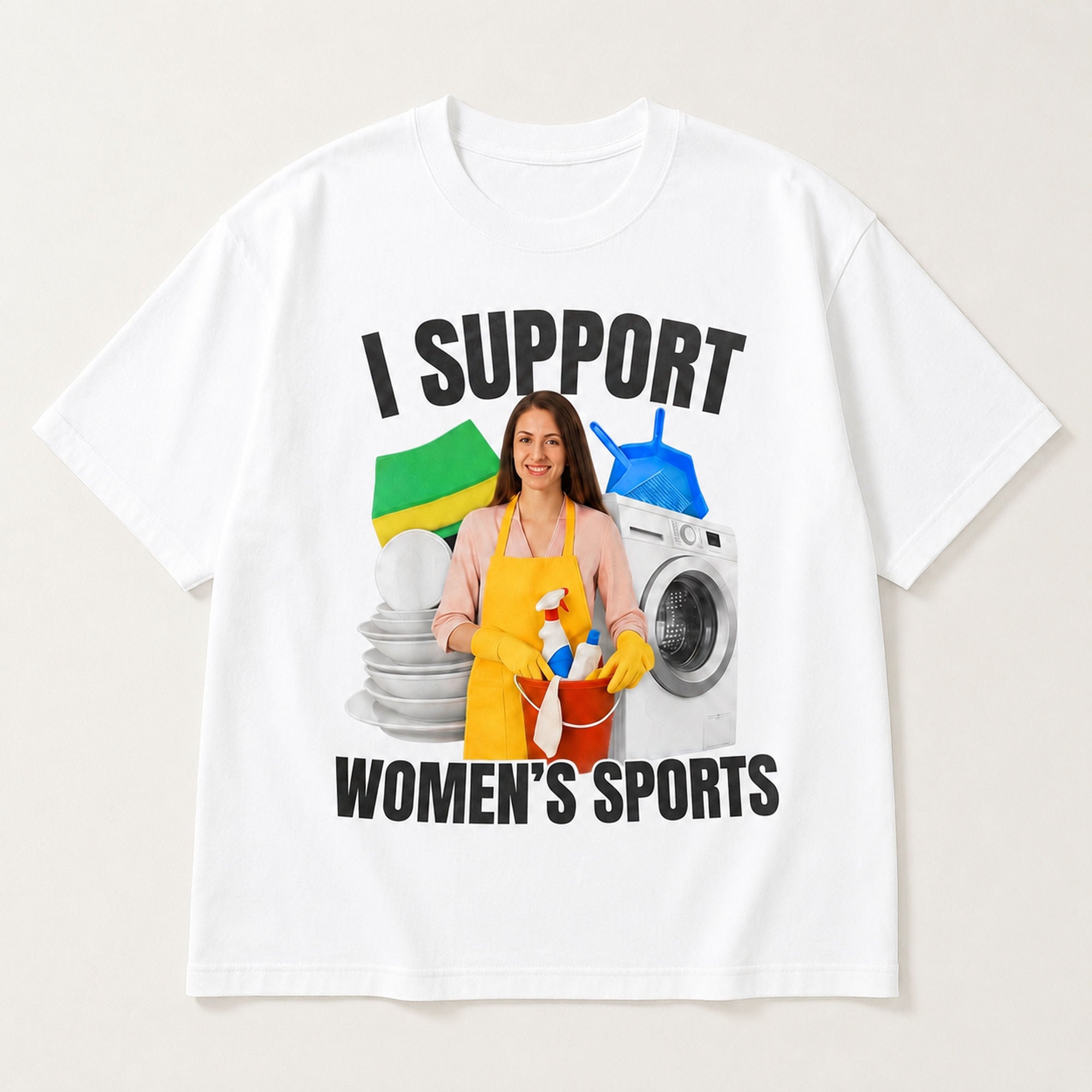 I Support Women's Sports Funny Graphic Tee front print product photo 06 | Diya Glow