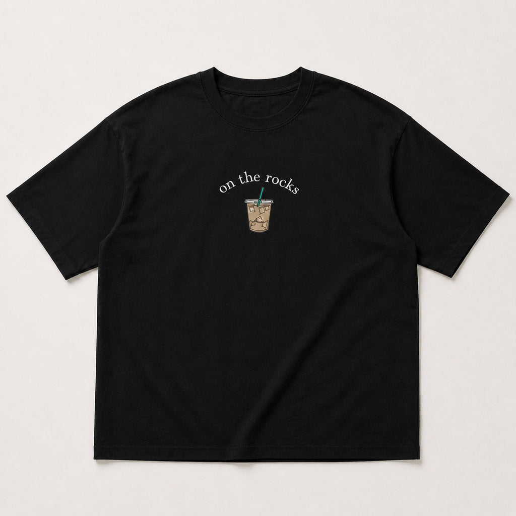 On The Rocks Coffee Graphic Tee front print product photo 06 | Diya Glow